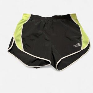 The North Face Women's Black Shorts with Lime Accents